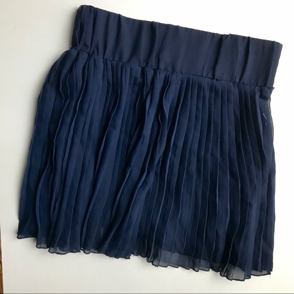 Navy Layered Ruffle Skirt - Picture 2 of 8